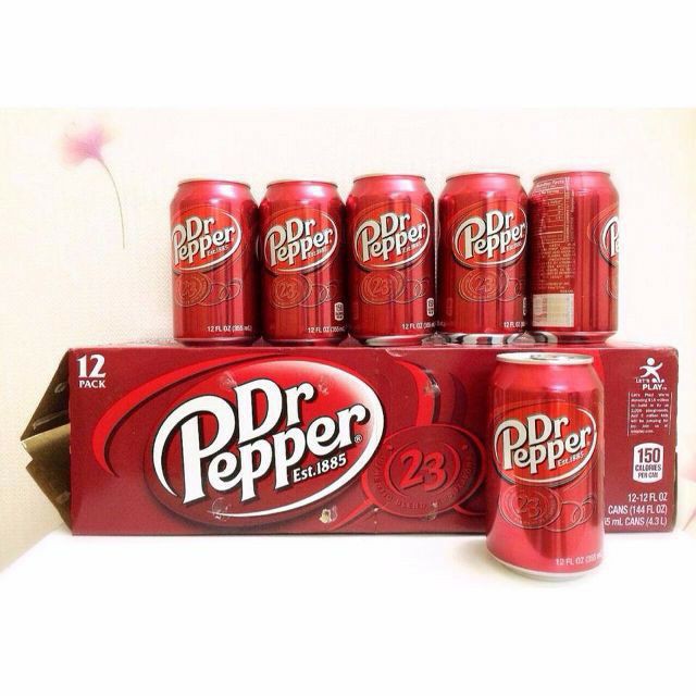 (2 vị) Nước ngọt xá xị Dr Pepper lon 355ml