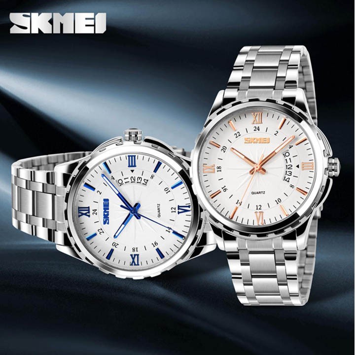 [Tặng vòng tay]Đồng hồ nam thời trang chính hãng dây thép chống gỉ Skmei SK9069.03