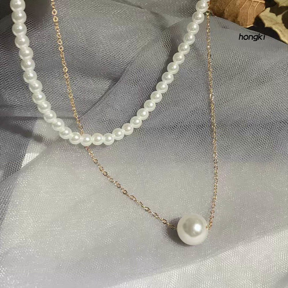 vòng cổ Hợp Kim Đính Ngọc Trai Giả Xinh Xắn