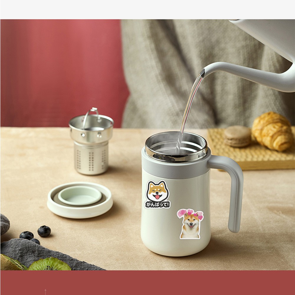 Set 50 miếng dán hình chú chó shiba không thấm nước | BigBuy360 - bigbuy360.vn