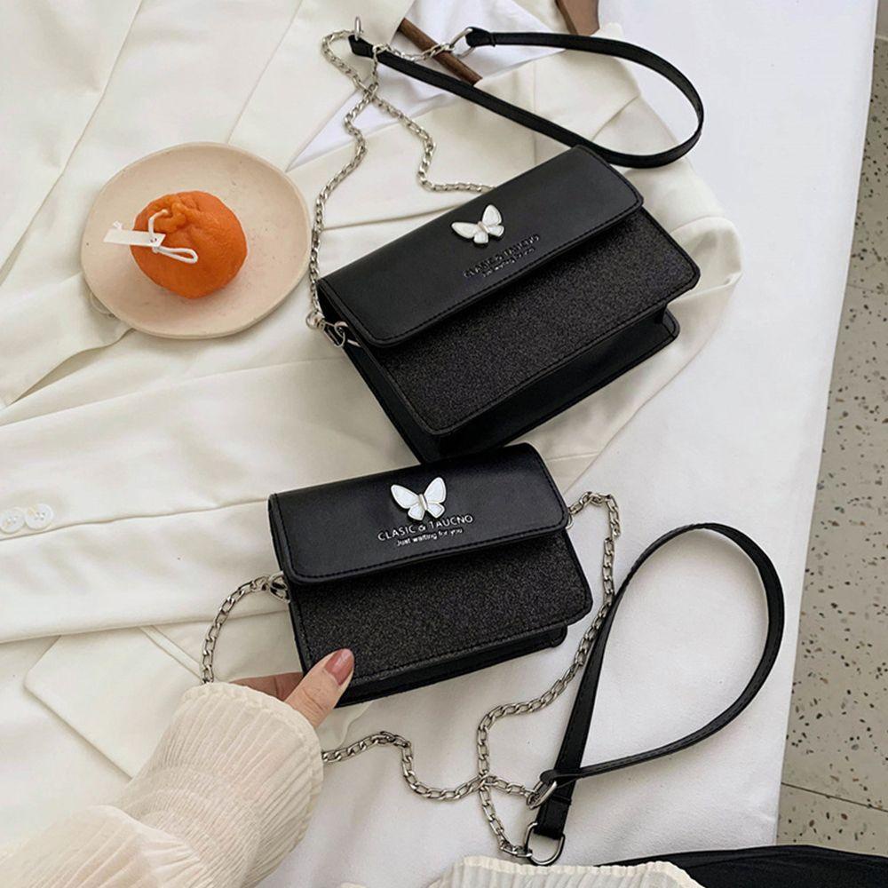 CACTU Túi Xách Da PU Họa Tiết Bươm Bướm