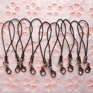 Set 10 dây móc khóa càng cua, đinh xoắn, khoen tròn - Phụ kiện làm móc khóa, dây móc điện thoại