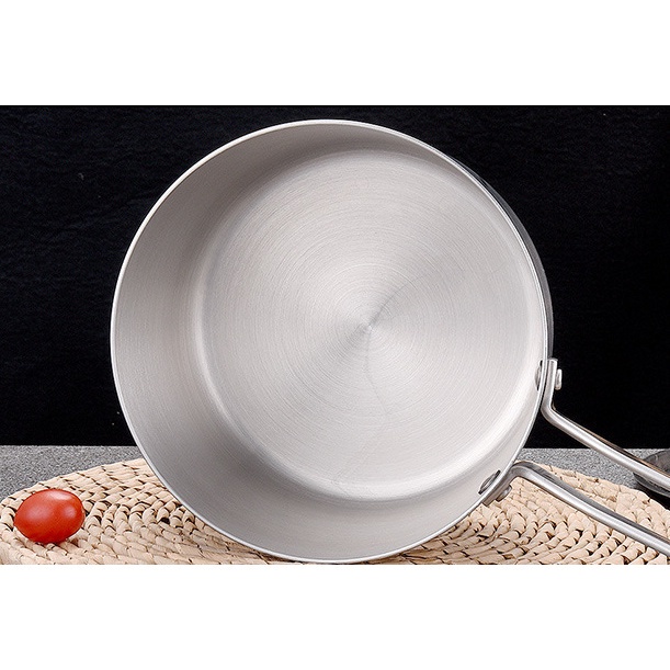 Quánh (nồi nấu cháo bột cho bé - milk pot) 3 lớp size 16cm 18cm inox 304 (18/10) hình côn độc đáo nội địa Trung Quốc