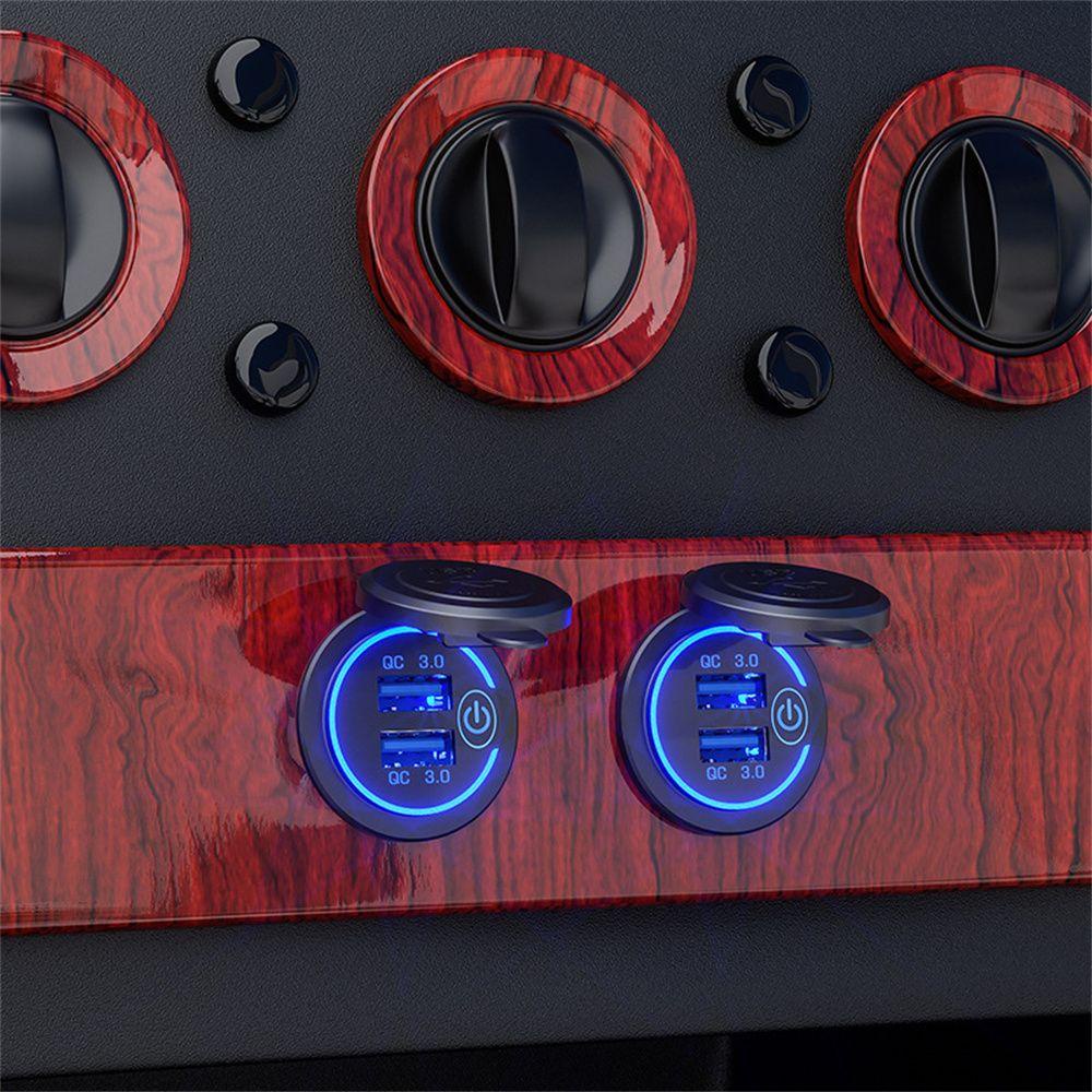 MAG Ổ Cắm Sạc Hai Cổng USB Có Công Tắc Cảm Ứng Thông Dụng Cho Xe