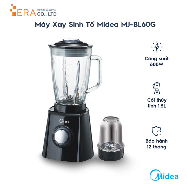 [Mã ELHA22 giảm 6% đơn 300K] Máy Xay Sinh Tố Midea MJ-BL60G