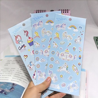 Zanmo Sticker Tờ nhãn dán Trang Trí Kỳ Lân Unicorn