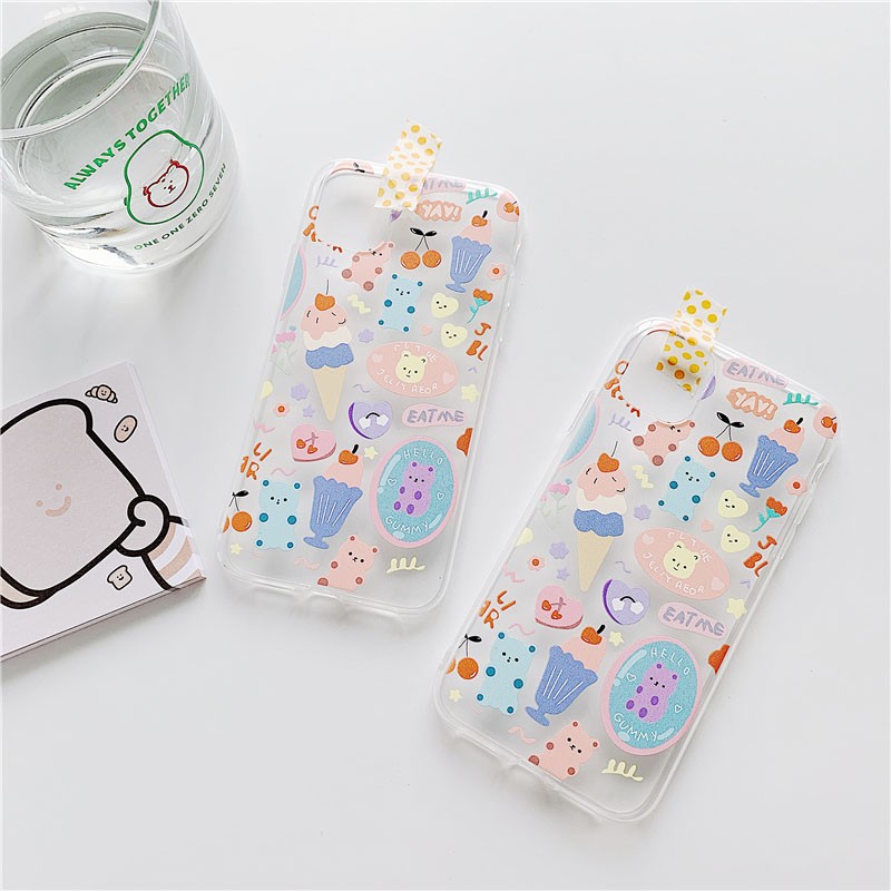 Ốp lưng iphone Gummy Bears viền trong chống ố 6/6plus/6s/6splus/7/7plus/8/8plus/x/xr/xs/11/12/13/pro/max/plus/promax