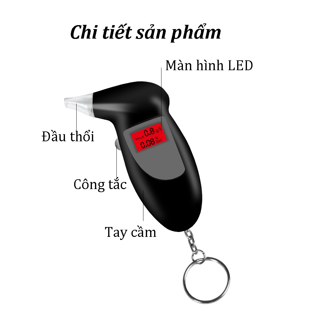 Máy đo nồng độ cồn cầm tay mini ALCOHOL TESTER - KHÔNG THỂ THIẾU MÙA TẾT