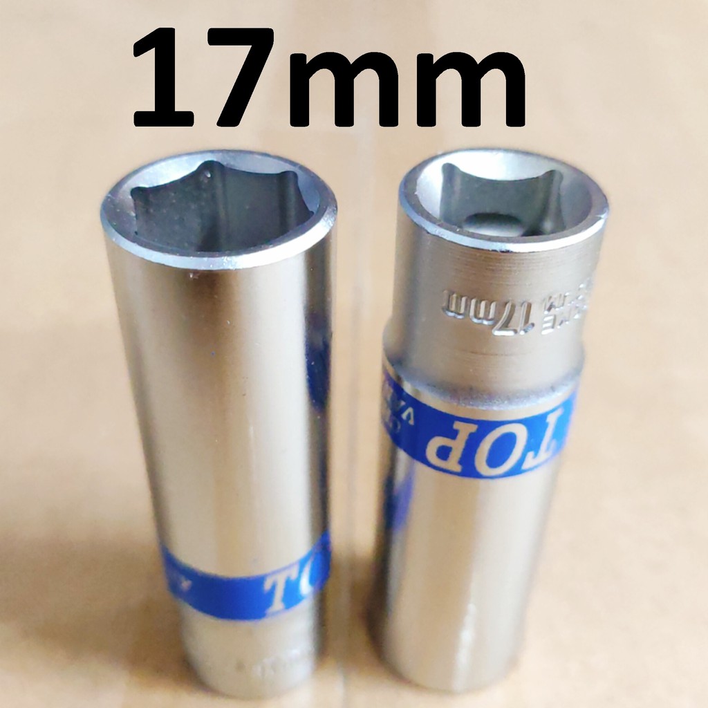 Khẩu / tuýp 17 mm TOP chính hãng, size 1/2 phổ thông, dài 8cm, Cty TM&amp;XNK TOP Việt Nam