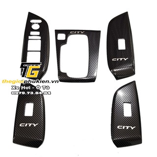 Ốp nội thất vân Carbon cho Honda City 2021 Cao cấp