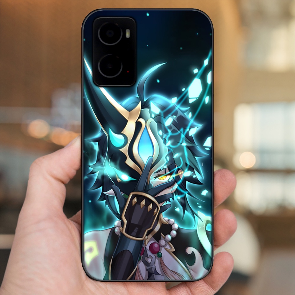 Ốp lưng Oppo A76 viền đen in hình Xiao Genshin Impact