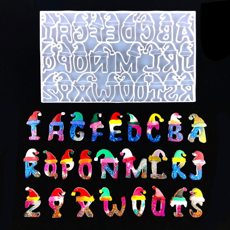 Sa Khuôn Silicon Làm Khuyên Tai / Mặt Dây Chuyền / Mũ Lưỡi Trai In Chữ Cái