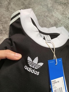 ( XẢ KHO ) Áo Panel 3-Stripes longsleeve tee Made in Cambodia full tag code