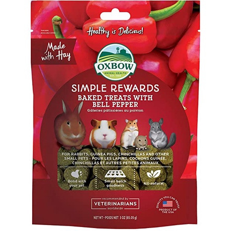 Bánh Cỏ Dinh Dưỡng Oxbow Túi Nguyên   SIMPLE REWARDS OXBOW Cho Thỏ, Bọ, Hamster, Chinchillas .