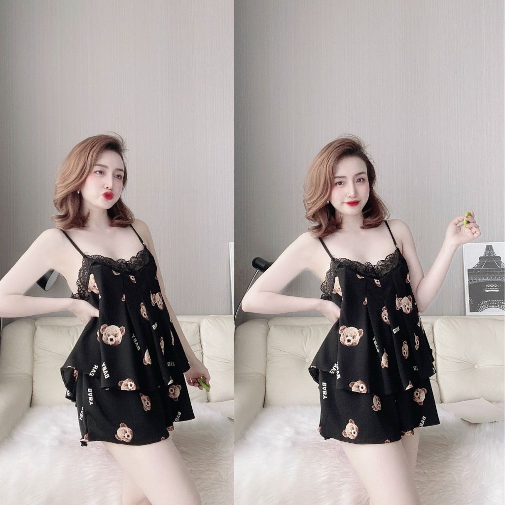 Đồ Ngủ Nữ BIGSIZE ❣️FREE SHIP❣️ Đồ Ngủ Sexy lụa MANGO cao cấp mềm mại xinh xắn &lt; 70KG