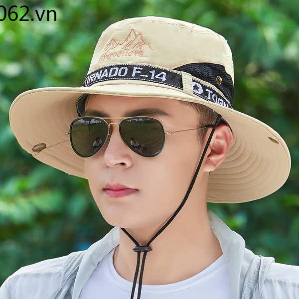【stock】 Large sun visor male summer outdoor sun hat fishing cap breathable fisherman cap tourist casual mountaineering cap – – top1shop
