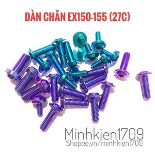 (GR5 XỊN) Combo ốc titan full dàn chân Exciter150 155Vva