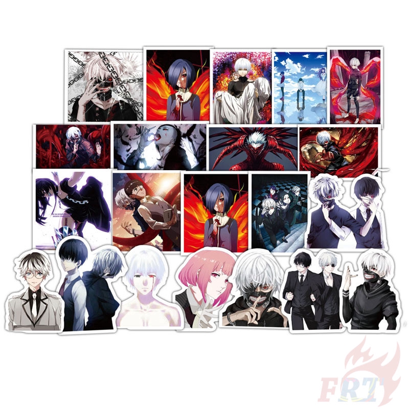 ☠ Tokyo Ghoul - Series 02 Anime Kaneki Ken Touka Kirishima Stickers ☠ 50Pcs/Set Waterproof DIY Fashion Decals Doodle Stickers