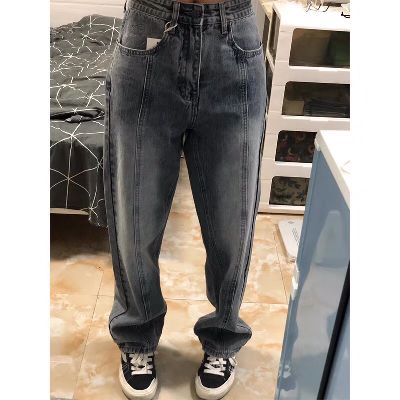 Quần bò jeans ống rộng màu khói đậm nhạt Ulzzang siêu chất ❤️