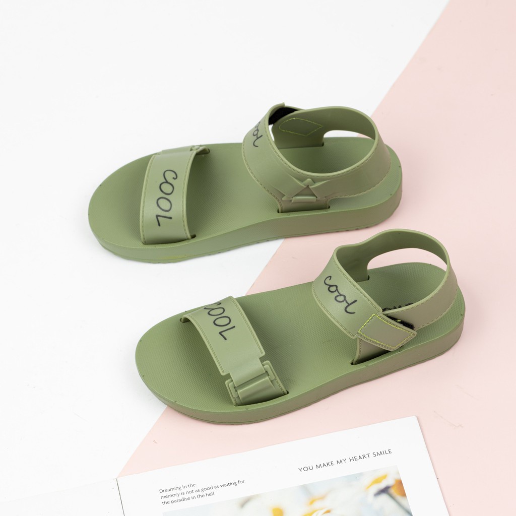 GIÀY SANDAL NỮ MWC - SANDAL QUAI NGANG THỜI TRANG - SANDAL PHỐI CHỮ CAO SU DẺO - NUSD- 2833