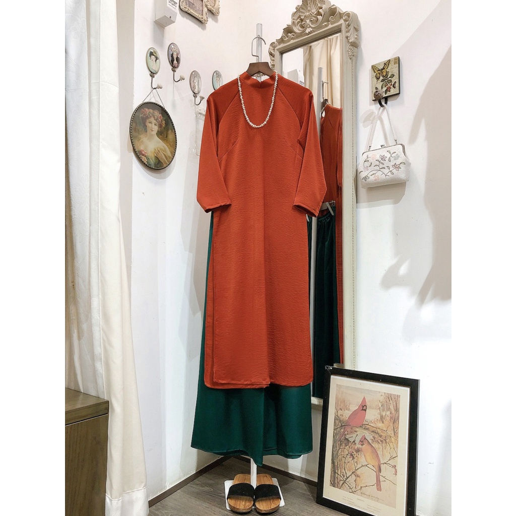 Set Áo dài Rosemary tây thi cam đất