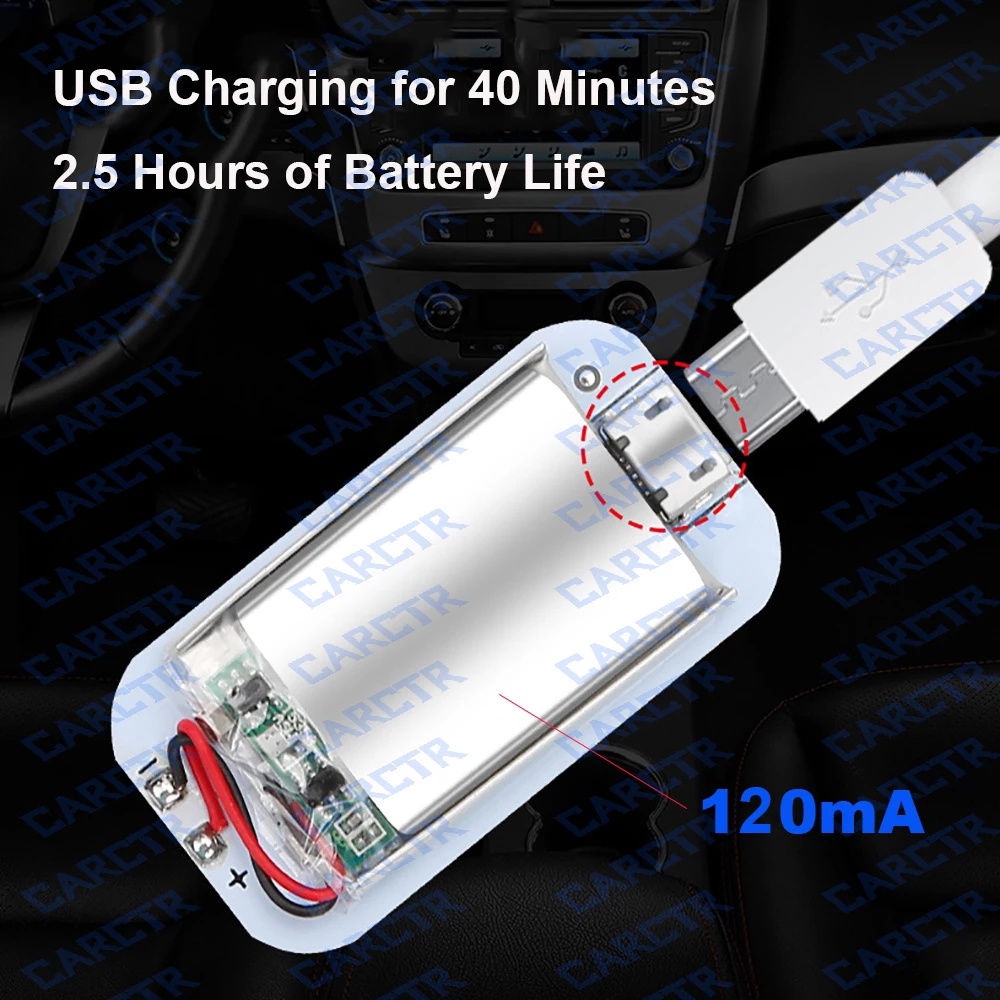 Đèn LED Gắn Trần Xe Hơi Không Dây Sạc USB Tiện Dụng