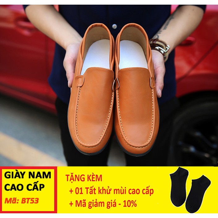 Giày Da Nam 💝FREESHIP💝 Giày Lười Chuẩn Form, Ôm Chân Cao Cấp