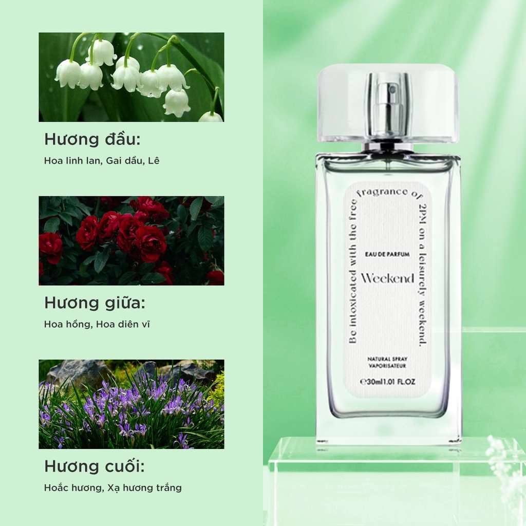 Nước hoa nam Weekend Miniso, hương thơm mạnh mẽ, nam tính, lưu hương lâu 30ml