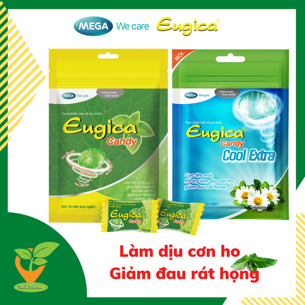 Kẹo Eugica Candy - Eugica Candy Cool Extra (Bịch 15 viên)