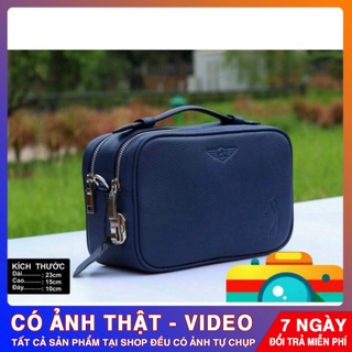 Túi cầm tay nam da bò thật - 100% da nhập khẩu - khóa số