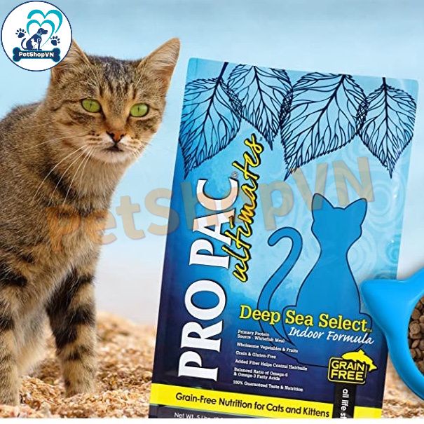 Thức Ăn Cho Mèo Và Mèo Con Hạt PROPAC ULTIMATES DEEP SEA SELECT Túi 50g Vị Cá Trắng & Đậu Hà Lan