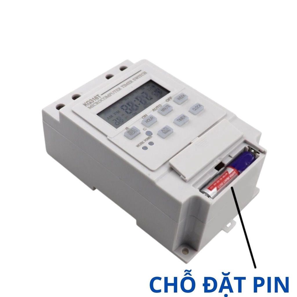 Timer tuần KG316T, KG316T-II, TB35-N công tắc hẹn 24 giờ, 168 giờ cài đặt tắt mở tự động theo chu kỳ định sẵn