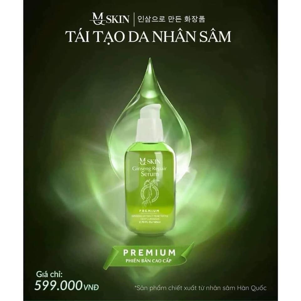 Thay da nhân sâm mqskin không sưng mà bong