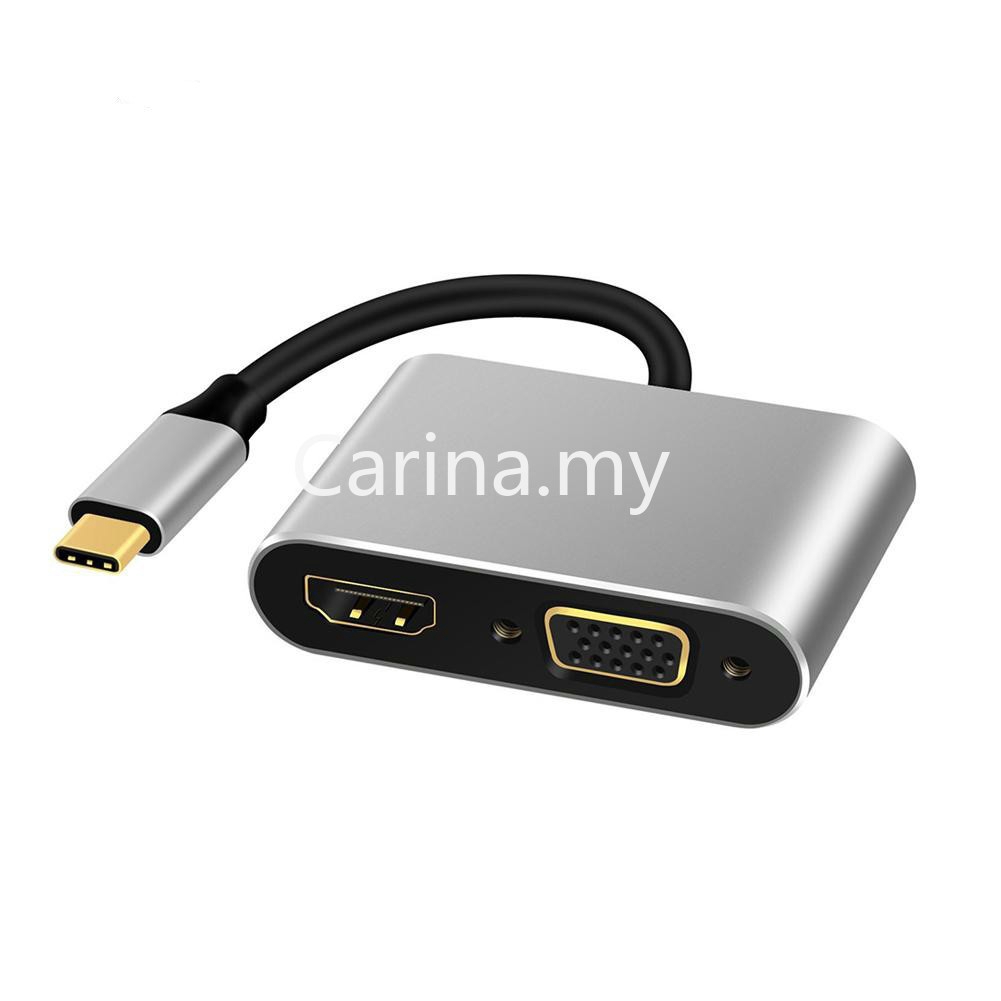 Bộ Chuyển Đổi Âm Thanh / Hình Ảnh Từ Usb 3.1 Type C Sang 4k Ra Rachel4 Trong 1 Cho Macbook Air Pro Laptop Pc Smart Tv Ipad Huawei