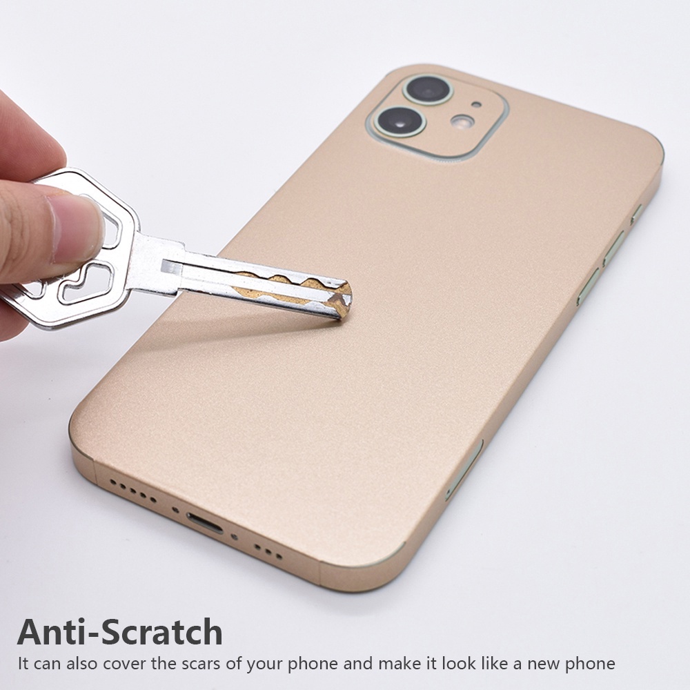 Miếng Dán Màu Rượu Champagne Chống Trầy Xước Cho iPhone 6 6s 7 8 Plus X Xs XR 11 12 13 14 Pro Max Mini SE2020