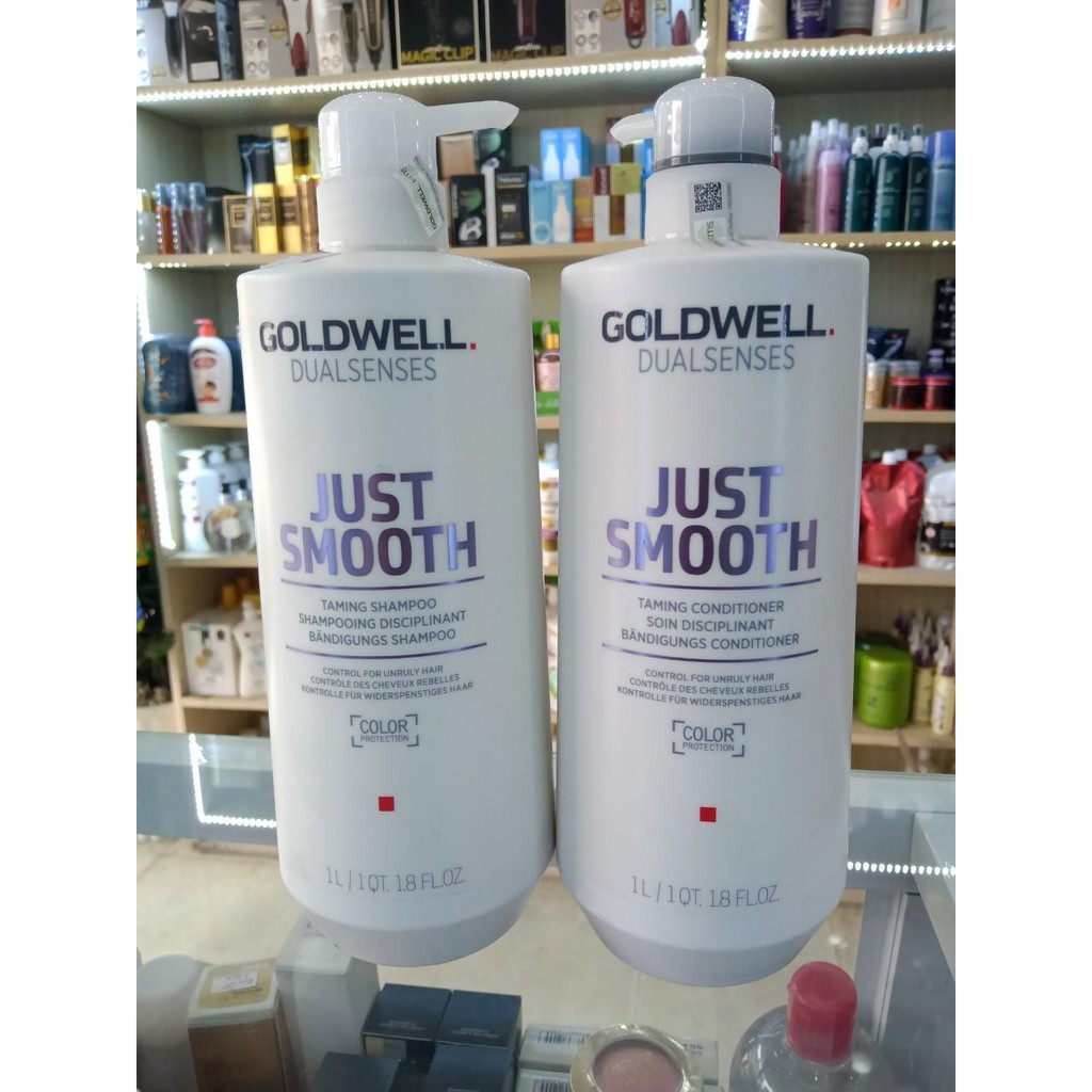 Bộ Dầu Gội Dầu Xả Suôn Mượt Goldwell Dualsenses Just Smooth 1000ml