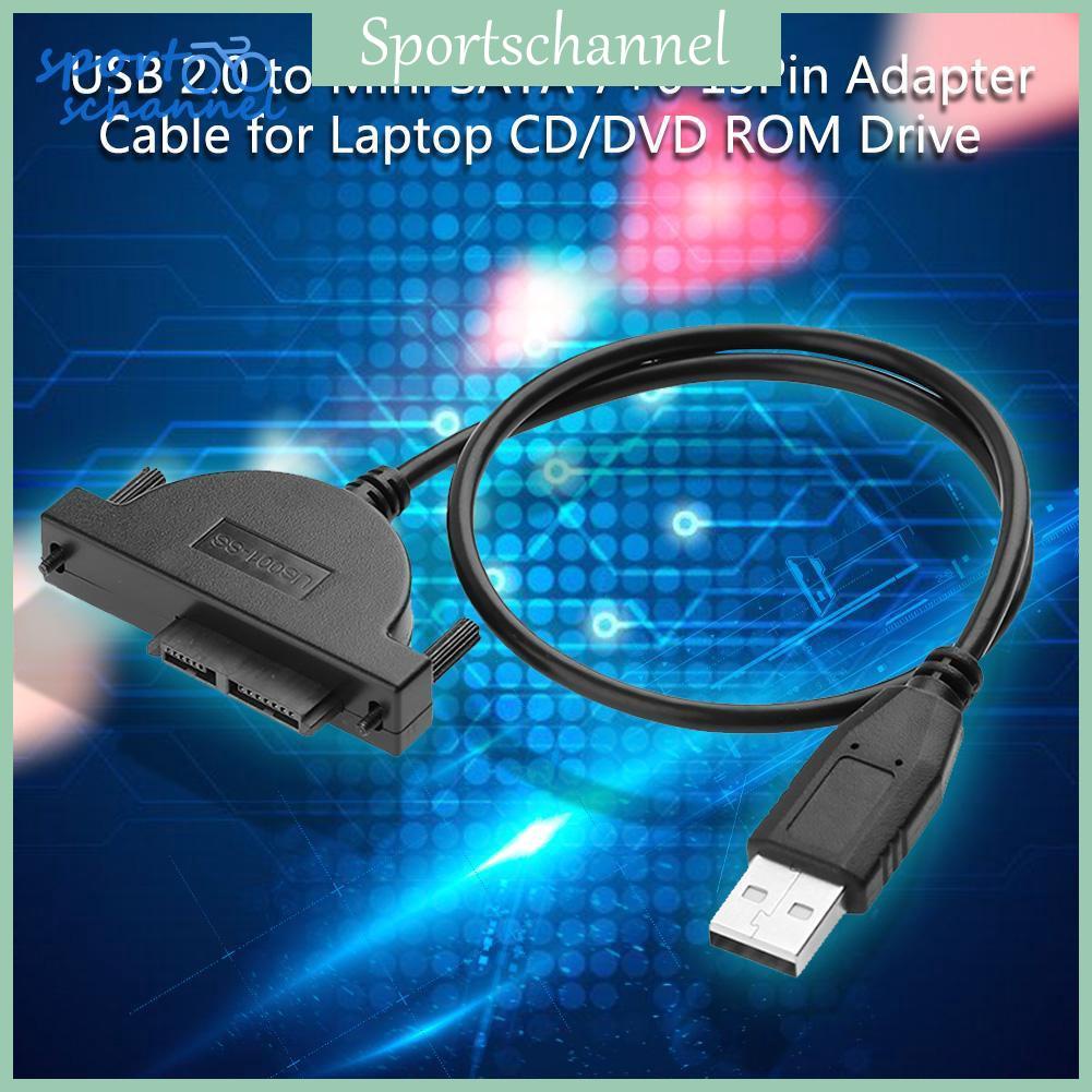 Ready Stock✿For Laptop CD/DVD ROM Drive USB 2.0 to Mini SATA 7 6 13Pin Adapter Cable | BigBuy360 - bigbuy360.vn