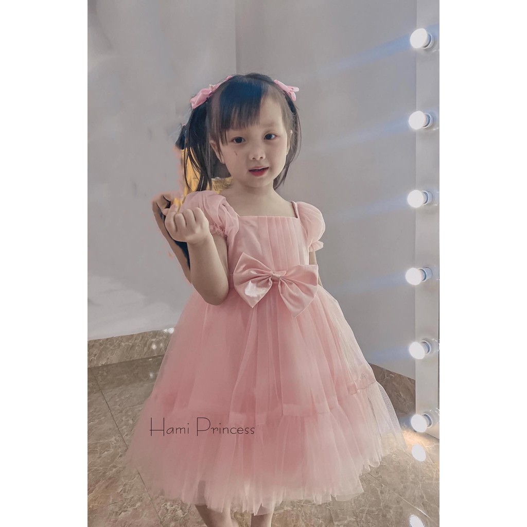 Váy Công Chúa Nơ Eo Nữ Tính Cho Bé HAMI PRINCESS ❤️