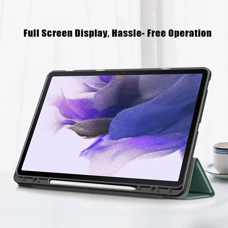 Bao Da Máy Tính Bảng Tpu Mềm Có Ngăn Đựng Bút Cho Samsung Galaxy Tab S7Fe T730 T736 12.4inch Ốp