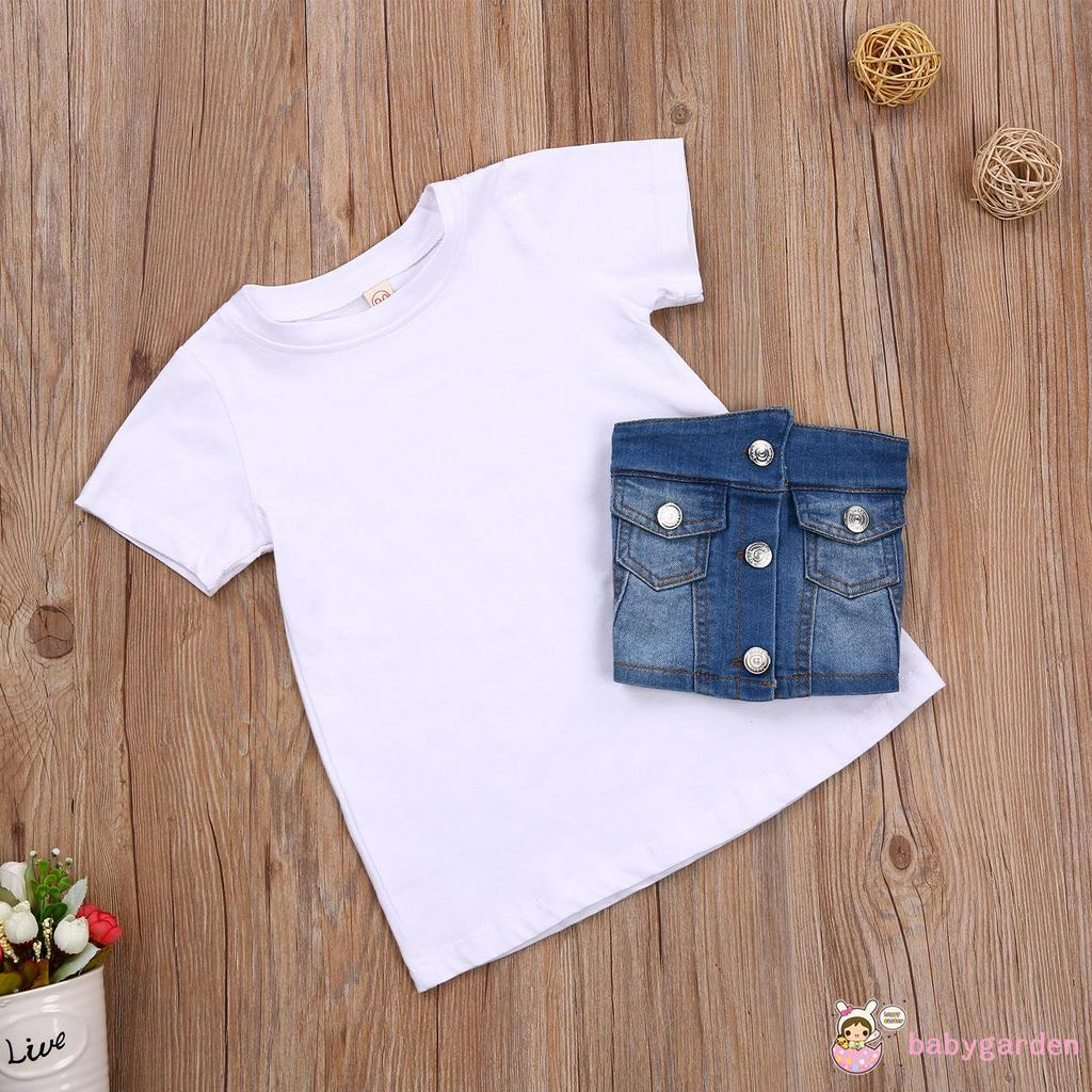 Đầm Ngắn Tay Có Túi Cho Bé Gái