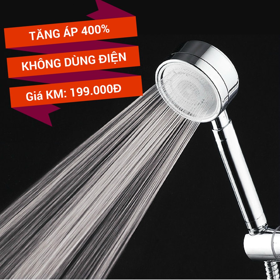 Vòi sen áp lực tăng áp tới 400%