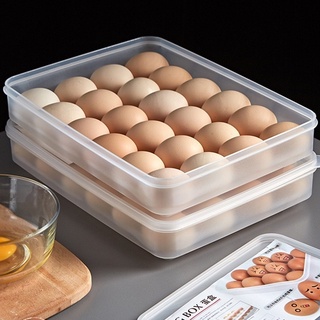 Khay Đựng Hộp Để Trứng Gà 24 Quả Có Nắp Nhựa Cao Cấp Bảo Quản Tủ Lạnh Dễ Dàng