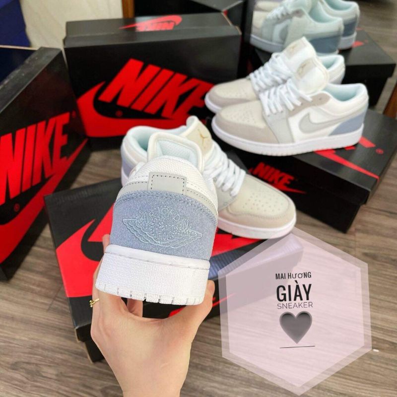 Giày thể thao nam nữ sneaker-giày jocdan paris da lộn hàng 11,jd cổ thấp full size full box