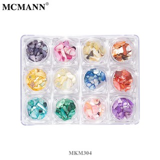 Set xà cừ vân gỗ 12 ô dùng khảm trang trí móng