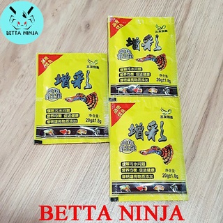 Cám vàng 7 màu bịch nhỏ tiện lợi/betta ninja