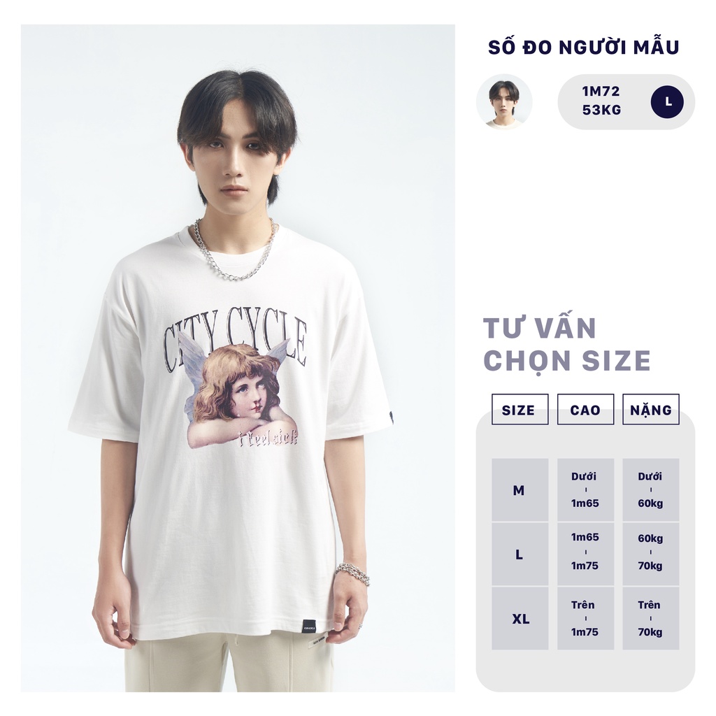 Áo thun local brand Home Sick City Cycle phông tay lỡ form rộng unisex cotton in hình
