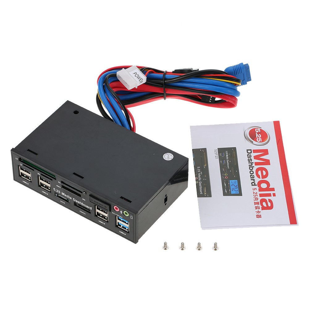 Ĩ Multi-Function USB 3.0 Hub eSATA SATA Port Internal Card Reader PC Dashboard Media Front Panel Audio for SD MS CF TF M