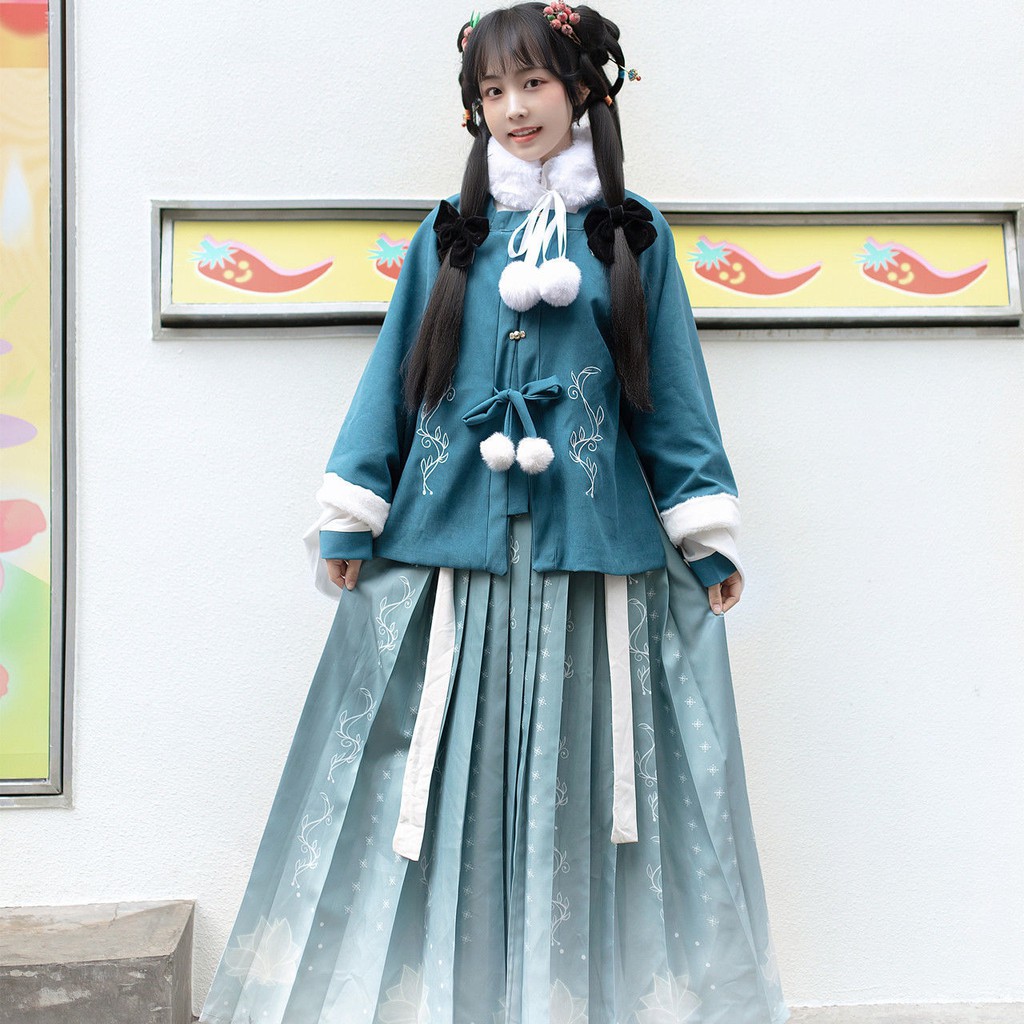 Giá bắp cải Trung Quốc [Susu] Xiyuanji Original Hanfu của phụ nữ Áo khoác do nhà Minh sản xuất Váy vuông Cổ tay ng