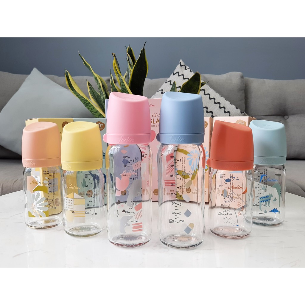 Bình Sữa Thủy Tinh Farlin Mẫu Mới - 240ml