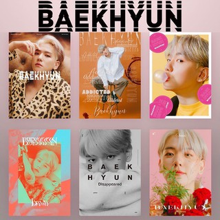 Poster BAEKHYUN có dán áp phích tranh treo tường mini series concept Nhật Bản